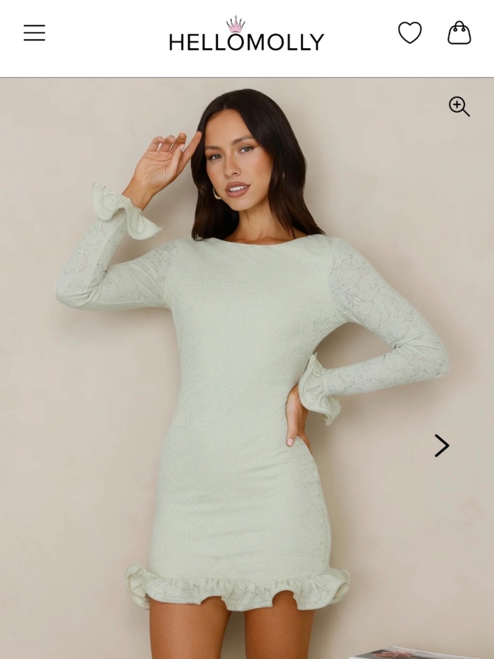 HELLO MOLLY LUXURY LOOKBOOK LONG SLEEVE MINI DRESS
